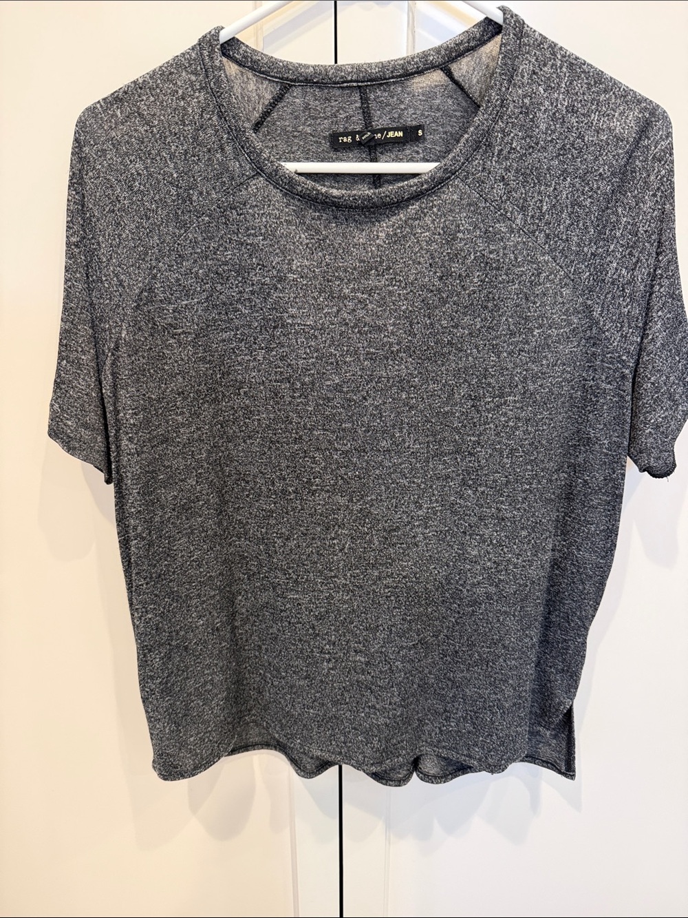 rag & bone Heather Gray Short Sleeve Crew Tee